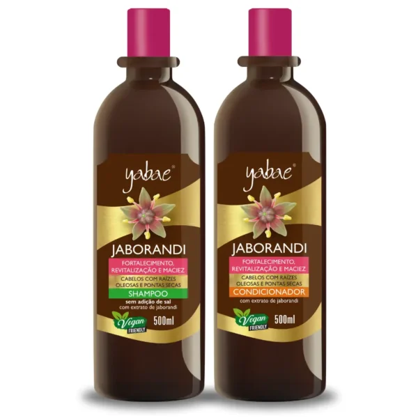 Kit Shampoo + Condicionador Vegano Jaborandi 500ml - Yabae