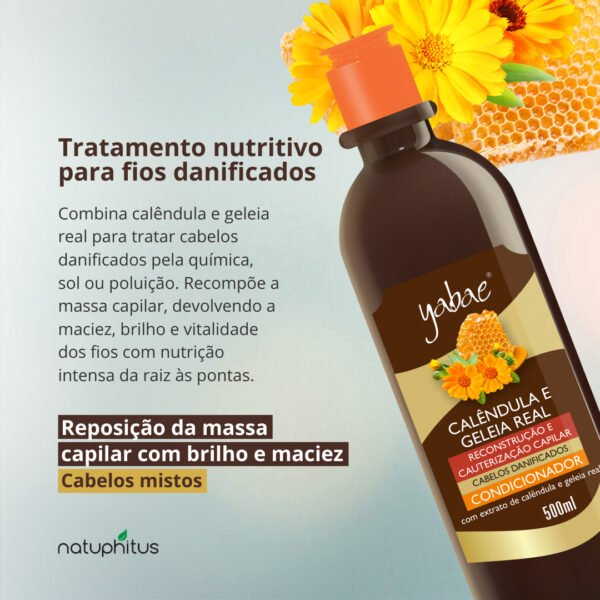 Condicionador Calêndula com Geleia Real 500ml - Yabae-Imagem 2