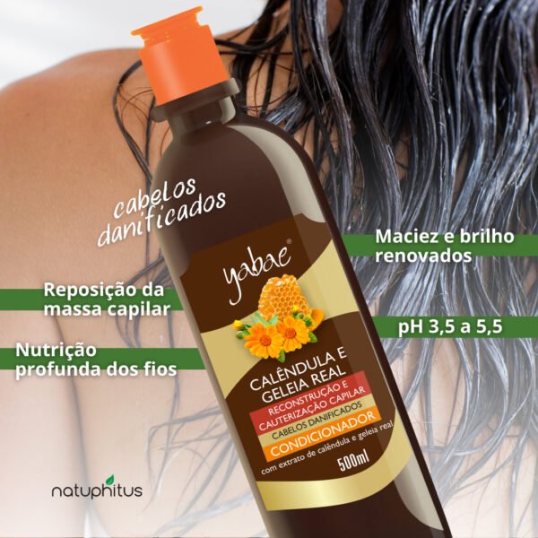 Condicionador Calêndula com Geleia Real 500ml - Yabae-Imagem 3