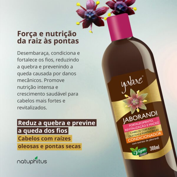 Condicionador Vegano Jaborandi 300ml - Yabae-Imagem 2