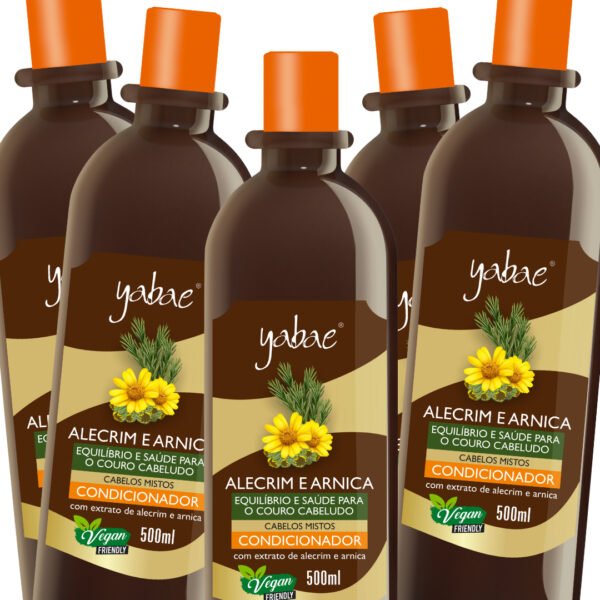 Condicionador Alecrim e Arnica 500ml - Yabae | 5 unidades