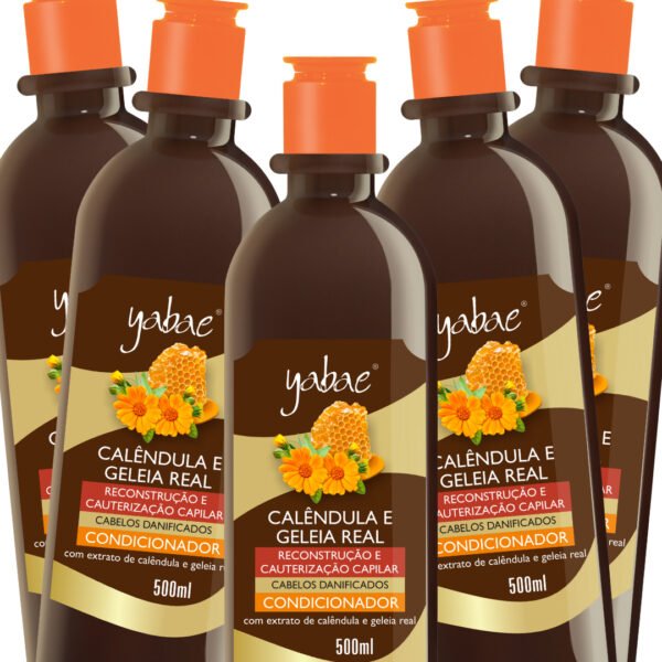 Condicionador Calêndula e Geleia Real 500ml - Yabae | 5 unidades