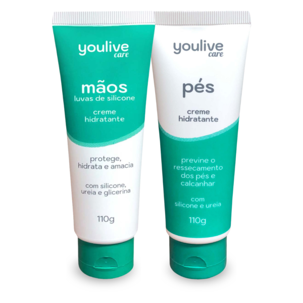 KIT Cremes Hidratantes youlive - 1 Creme para Mãos e 1 Creme para os Pés
